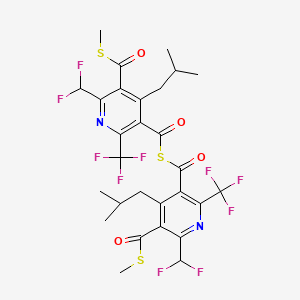 6-(Difluoromethyl)-4-isobutyl-5-[(methylsulfanyl)carbonyl]-2-(trifluoromethyl)nicotinic thioanhydride