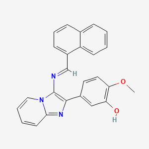 molecular formula C25H19N3O2 B14950309 2-methoxy-5-(3-{[(E)-naphthalen-1-ylmethylidene]amino}imidazo[1,2-a]pyridin-2-yl)phenol 