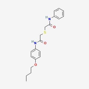 2-({2-[(4-butoxyphenyl)amino]-2-oxoethyl}sulfanyl)-N-phenylacetamide