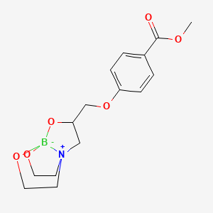 {methyl 4-[3-{bis[2-(hydroxy-kappaO)ethyl]amino-kappaN}-2-(hydroxy-kappaO)propoxy]benzoatato(3-)}boron