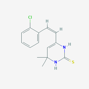 6-[(Z)-2-(2-chlorophenyl)ethenyl]-4,4-dimethyl-3,4-dihydropyrimidine-2(1H)-thione