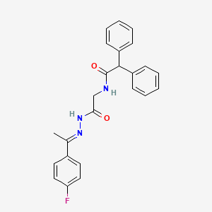 molecular formula C24H22FN3O2 B14950339 N-(2-{2-[(E)-1-(4-Fluorophenyl)ethylidene]hydrazino}-2-oxoethyl)-2,2-diphenylacetamide 