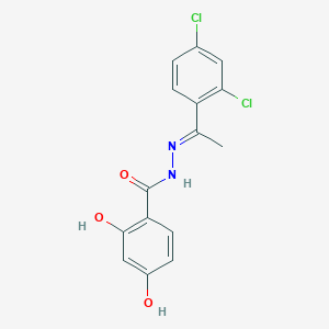 molecular formula C15H12Cl2N2O3 B14950350 N'-[(1E)-1-(2,4-dichlorophenyl)ethylidene]-2,4-dihydroxybenzohydrazide 