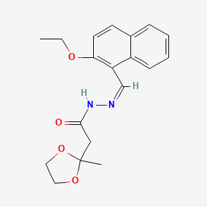 N'-[(Z)-(2-ethoxynaphthalen-1-yl)methylidene]-2-(2-methyl-1,3-dioxolan-2-yl)acetohydrazide