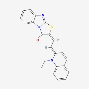 2(2-(1-ET-1H-Quinolin-2-ylidene)ethylidene)benzo(4,5)imidazo(2,1-B)thiazol-3-one