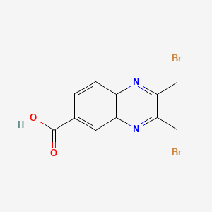 molecular formula C11H8Br2N2O2 B1495043 6-Quinoxalinecarboxylic acid, 2,3-bis(bromomethyl)- 