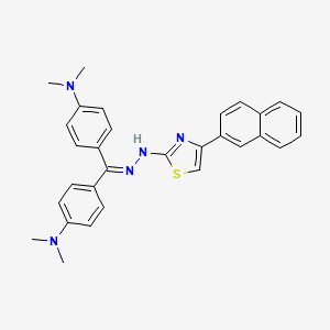 molecular formula C30H29N5S B14950436 Bis[4-(dimethylamino)phenyl]methanone [4-(2-naphthyl)-1,3-thiazol-2-YL]hydrazone 