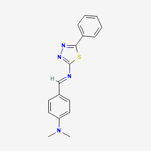 molecular formula C17H16N4S B14950438 1,3,4-Thiadiazole, 2-(4-dimethylaminobenzylidenamino)-5-phenyl- 