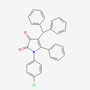 molecular formula C29H20ClNO2 B14950447 1-(4-chlorophenyl)-4-(diphenylmethyl)-5-phenyl-1H-pyrrole-2,3-dione 