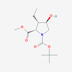 molecular formula C13H23NO5 B1495045 (2S,3S,4R)-1-tert-Butyl 2-methyl 3-ethyl-4-hydroxypyrrolidine-1,2-dicarboxylate 