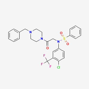 N-[2-(4-benzylpiperazin-1-yl)-2-oxoethyl]-N-[4-chloro-3-(trifluoromethyl)phenyl]benzenesulfonamide