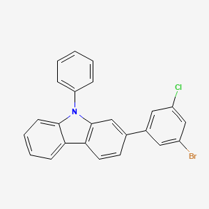 molecular formula C24H15BrClN B1495049 9H-Carbazole,2-(3-bromo-5-chlorophenyl)-9-phenyl- 