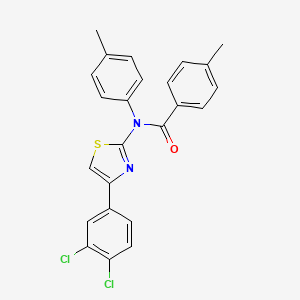 N-[4-(3,4-dichlorophenyl)-1,3-thiazol-2-yl]-4-methyl-N-(4-methylphenyl)benzamide