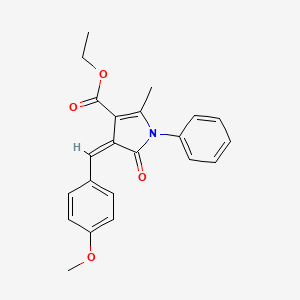 ethyl (4Z)-4-(4-methoxybenzylidene)-2-methyl-5-oxo-1-phenyl-4,5-dihydro-1H-pyrrole-3-carboxylate