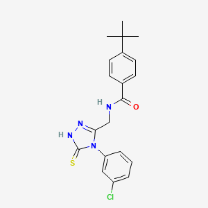 4-tert-butyl-N-{[4-(3-chlorophenyl)-5-sulfanyl-4H-1,2,4-triazol-3-yl]methyl}benzamide