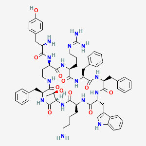 molecular formula C67H85N15O11 B1495053 H-Tyr-cyclo(-D-dab-arg-phe-phe-D-trp-lys-thr-phe) 