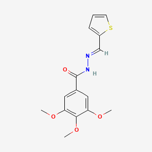 molecular formula C15H16N2O4S B14950534 3,4,5-trimethoxy-N'-[(E)-thiophen-2-ylmethylidene]benzohydrazide 