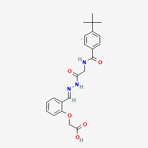 2-{2-[(E)-({2-[(4-Tert-butylphenyl)formamido]acetamido}imino)methyl]phenoxy}acetic acid