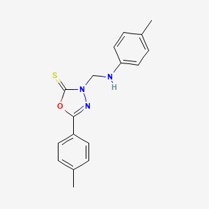 molecular formula C17H17N3OS B14950550 5-(4-methylphenyl)-3-{[(4-methylphenyl)amino]methyl}-1,3,4-oxadiazole-2(3H)-thione 