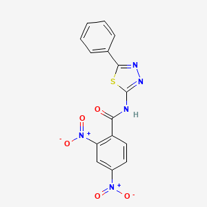 molecular formula C15H9N5O5S B14950596 2,4-dinitro-N-(5-phenyl-1,3,4-thiadiazol-2-yl)benzamide 