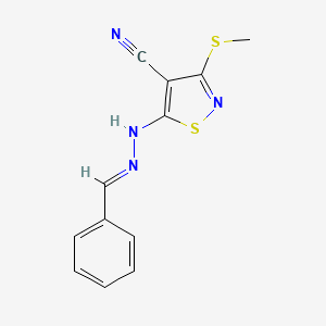 5-[(2E)-2-benzylidenehydrazino]-3-(methylthio)isothiazole-4-carbonitrile