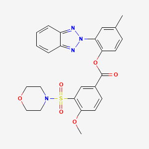 2-(2H-benzotriazol-2-yl)-4-methylphenyl 4-methoxy-3-(morpholin-4-ylsulfonyl)benzoate