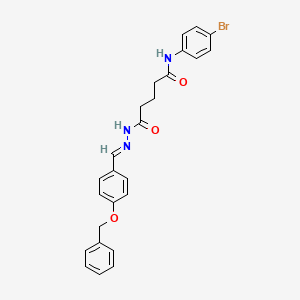 molecular formula C25H24BrN3O3 B14950628 5-{(2E)-2-[4-(benzyloxy)benzylidene]hydrazinyl}-N-(4-bromophenyl)-5-oxopentanamide 