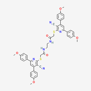 N,N'-ethane-1,2-diylbis(2-{[3-cyano-4,6-bis(4-methoxyphenyl)pyridin-2-yl]sulfanyl}acetamide)