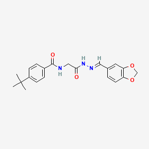 N-({N'-[(E)-(2H-1,3-Benzodioxol-5-YL)methylidene]hydrazinecarbonyl}methyl)-4-tert-butylbenzamide