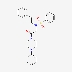 N-[2-oxo-2-(4-phenylpiperazin-1-yl)ethyl]-N-(2-phenylethyl)benzenesulfonamide