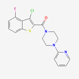 (3-Chloro-4-fluoro-1-benzothiophen-2-yl)[4-(pyridin-2-yl)piperazin-1-yl]methanone