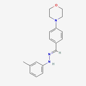 molecular formula C18H21N3O B14950650 4-Morpholinobenzaldehyde m-tolylhydrazone 