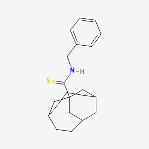 molecular formula C19H25NS B14950652 N-benzyltricyclo[4.3.1.1~3,8~]undecane-1-carbothioamide 