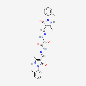 N'~1~,N'~2~-bis{(E)-[3-methyl-1-(2-methylphenyl)-5-oxo-1,5-dihydro-4H-pyrazol-4-ylidene]methyl}ethanedihydrazide