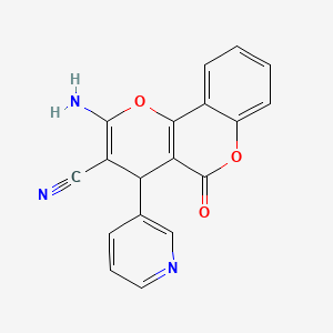 2-Amino-5-oxo-4-pyridin-3-yl-4H,5H-pyrano[3,2-c]chromene-3-carbonitrile