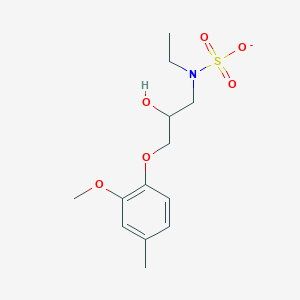 molecular formula C13H20NO6S- B14950685 N-ethyl-N-[2-hydroxy-3-(2-methoxy-4-methylphenoxy)propyl]sulfamate 