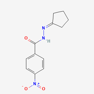 molecular formula C12H13N3O3 B14950689 N-(cyclopentylideneamino)-4-nitrobenzamide CAS No. 329-83-9