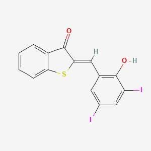 (2Z)-2-(2-hydroxy-3,5-diiodobenzylidene)-1-benzothiophen-3(2H)-one