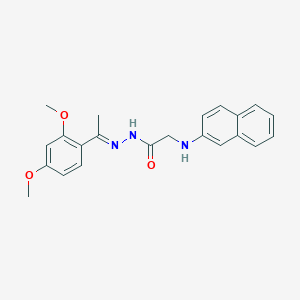 molecular formula C22H23N3O3 B14950733 N'-[(1E)-1-(2,4-Dimethoxyphenyl)ethylidene]-2-[(naphthalen-2-YL)amino]acetohydrazide 