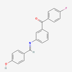 (4-fluorophenyl)(3-{[(E)-(4-hydroxyphenyl)methylidene]amino}phenyl)methanone