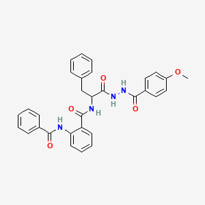 2-Benzamido-N-{1-[N'-(4-methoxybenzoyl)hydrazinecarbonyl]-2-phenylethyl}benzamide