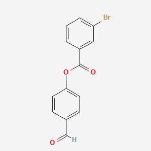 molecular formula C14H9BrO3 B14950773 4-Formylphenyl 3-bromobenzoate 