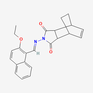 molecular formula C23H22N2O3 B14950779 2-{[(E)-(2-ethoxynaphthalen-1-yl)methylidene]amino}-3a,4,7,7a-tetrahydro-1H-4,7-ethanoisoindole-1,3(2H)-dione 