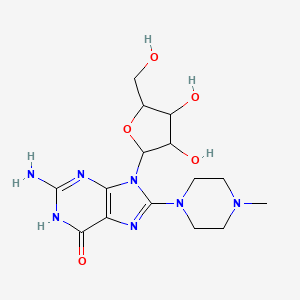 2-amino-8-(4-methylpiperazin-1-yl)-9-pentofuranosyl-1,9-dihydro-6H-purin-6-one