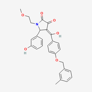 3-hydroxy-5-(3-hydroxyphenyl)-1-(2-methoxyethyl)-4-({4-[(3-methylbenzyl)oxy]phenyl}carbonyl)-1,5-dihydro-2H-pyrrol-2-one