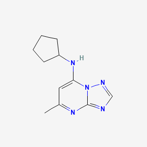 molecular formula C11H15N5 B14950799 N-cyclopentyl-5-methyl-[1,2,4]triazolo[1,5-a]pyrimidin-7-amine 