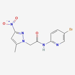 N-(5-bromopyridin-2-yl)-2-(5-methyl-3-nitro-1H-pyrazol-1-yl)acetamide