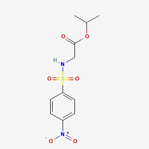 molecular formula C11H14N2O6S B14950834 propan-2-yl 2-[(4-nitrophenyl)sulfonylamino]acetate 