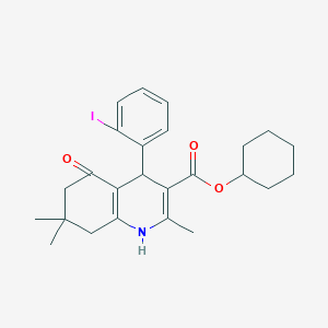 Cyclohexyl 4-(2-iodophenyl)-2,7,7-trimethyl-5-oxo-1,4,5,6,7,8-hexahydroquinoline-3-carboxylate