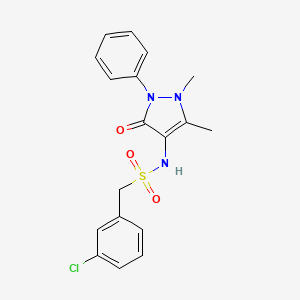 1-(3-chlorophenyl)-N-(1,5-dimethyl-3-oxo-2-phenyl-2,3-dihydro-1H-pyrazol-4-yl)methanesulfonamide